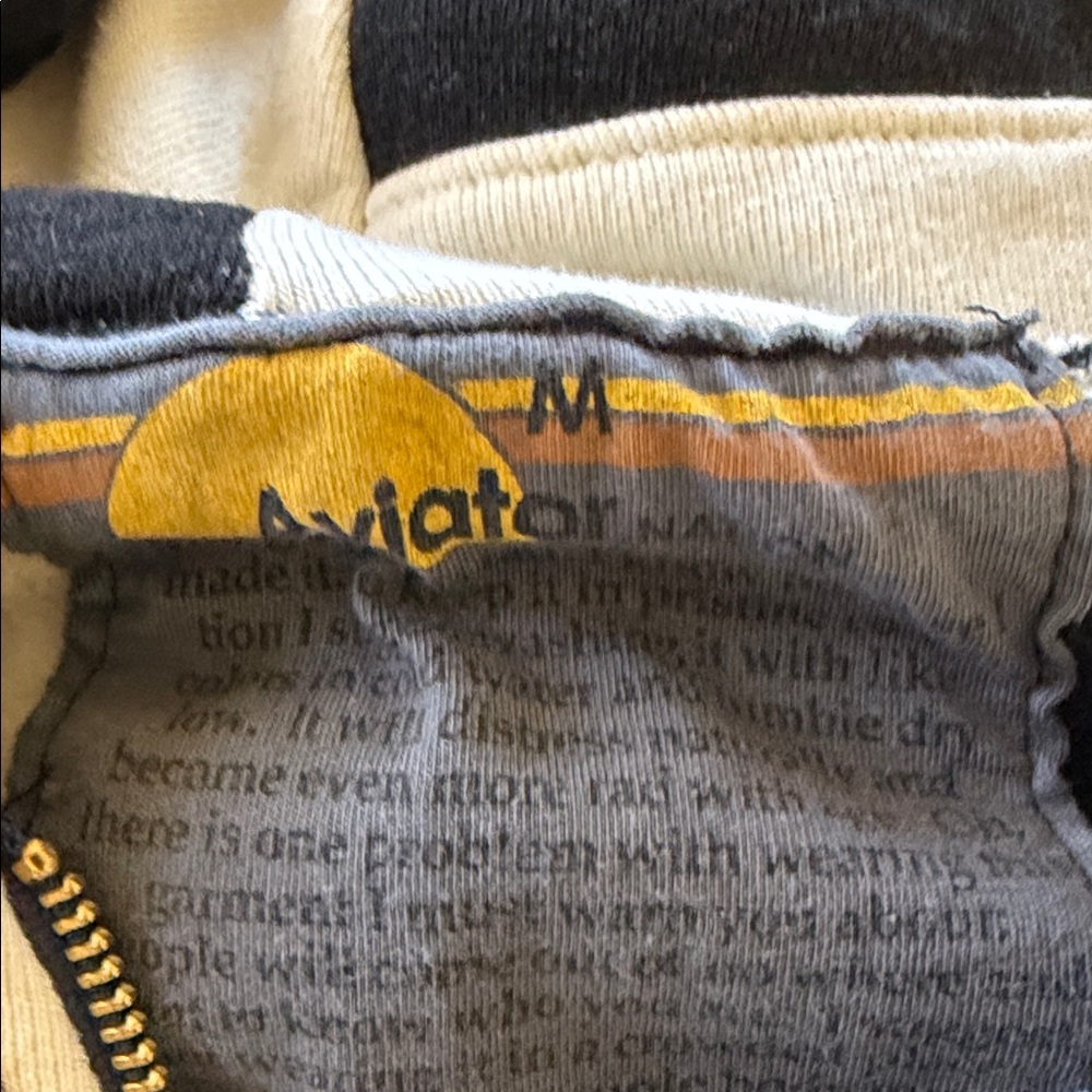 SOLD OUT Aviator Nation Check Quilt Zip Hoodie M - Picture 3 of 5